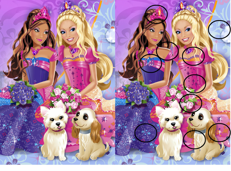 barbie spot the difference games