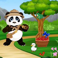Free online flash games - Scientist Panda Reach Cave House