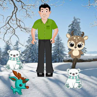 Free online flash games - BIG Find Puppy From Winter Land