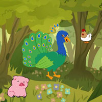 Free online flash games - Gathering The Peacock Friends