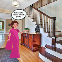 Free online flash games - BIG Leena Attend Friends Party