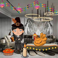 Free online flash games - BIG Tara Exited Thanksgiving Party House