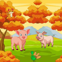Free online flash games - Piglets Reach The Shed