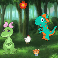 Free online flash games - Dino Parents Finds Infant