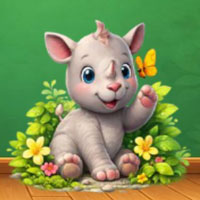 Free online flash games - Find Little Rhino Rolo