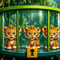 Free online flash games - Free the Trapped Tiger Cubs