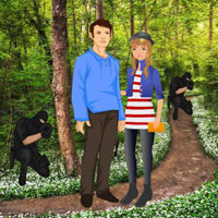 Free online flash games - Battle Forest Couple Escape