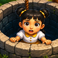 Free online flash games - Cute Girl Rescue from Deep Well