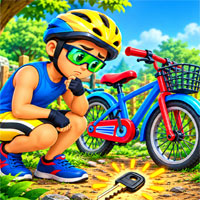 Free online flash games - Find the Lost Bicycle Key