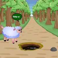 Free online flash games - Wow Help Fallen Down Sheep Baby