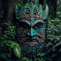 Free online flash games - Old Man Fled Tiki Forest