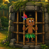 Free online flash games - Tribe Boy Escape from the Forest