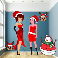 Free online flash games - Wow Girls Go To The Christmas Party