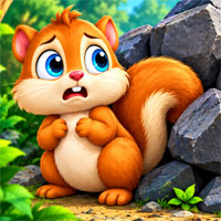 Free online flash games - Rescue the Squirrel from the Rock