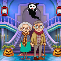 Free online flash games - Older Pair Escaped Halloween Castle