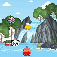 Free online flash games - Rescue River Fall Down Panda