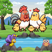 Free online flash games - Nourish Starving Hen Family