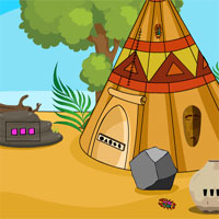 GenieFunGames Genie Tribal Hut Escape 2