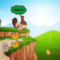 Free online flash games - Hen Baby Slipped The Valley