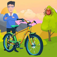Free online flash games - Boy Stuck With His Cycle