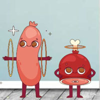 Free online flash games - 8B Meatball Feast Escape