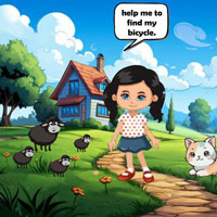 Free online flash games - Wow Girl Questing For Stolen Bicycle