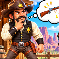 Free online flash games - Help the Cowboy Find His Gun
