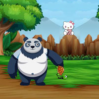 Free online flash games - Panda Caught Naive Tortoise