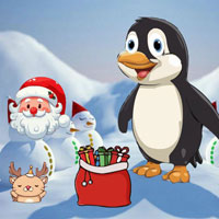 Free online flash games - BIG Penguin Fled Christmas Land
