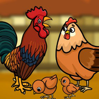Free online flash games - Rooster Family Rescue from Small House