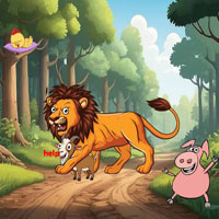 Free online flash games - Wow Goat Stuck In Lion