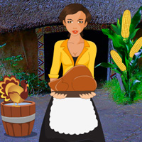 Thanksgiving Corn Village Girl Escape