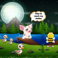Free online flash games - Wow Piggy Gets Back To Shelter
