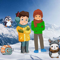 Free online flash games -  G2R Snowland Stuck Friends Escape