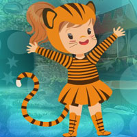 G4K Tiger Disguise Girl Escape 