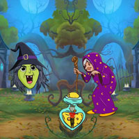 Free online flash games - Man Stuck Witch Pot