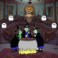Free online flash games - Wow Flee Trapped Witchs House