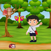 Free online flash games - Monkey Took The Boy Bag