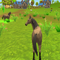 Free online flash games - Horse Family Animal Simulator 3d