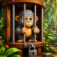 Free online flash games - Rescue the Captured Monkey