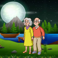 Free online flash games - BIG Old Couple Escape Night Forest
