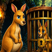 Free online flash games - Help the Trapped Baby Kangaroo