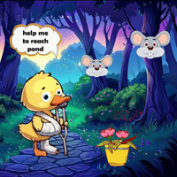 Free online flash games -  Wow Wounded Duckling Reach Pond