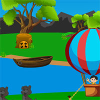 AvmGames Cute Boy Parachute Escape