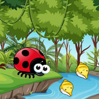 Free online flash games - Wow Ladybug Crosses The River