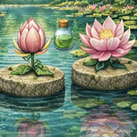 Free online flash games - G2R Hidden Lotus Lake Escape
