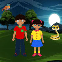Free online flash games - BIG Siblings Escape From Dark Forest