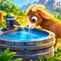 Free online flash games - Give Water to the Thirsty Goat