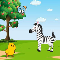 Free online flash games - Zebra Discovers The Foal