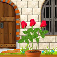 G2M White Brick Backyard Escape